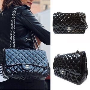 💎 CHANEL 💎 DOUBLE FLAP LEATHER QUILTED BAG